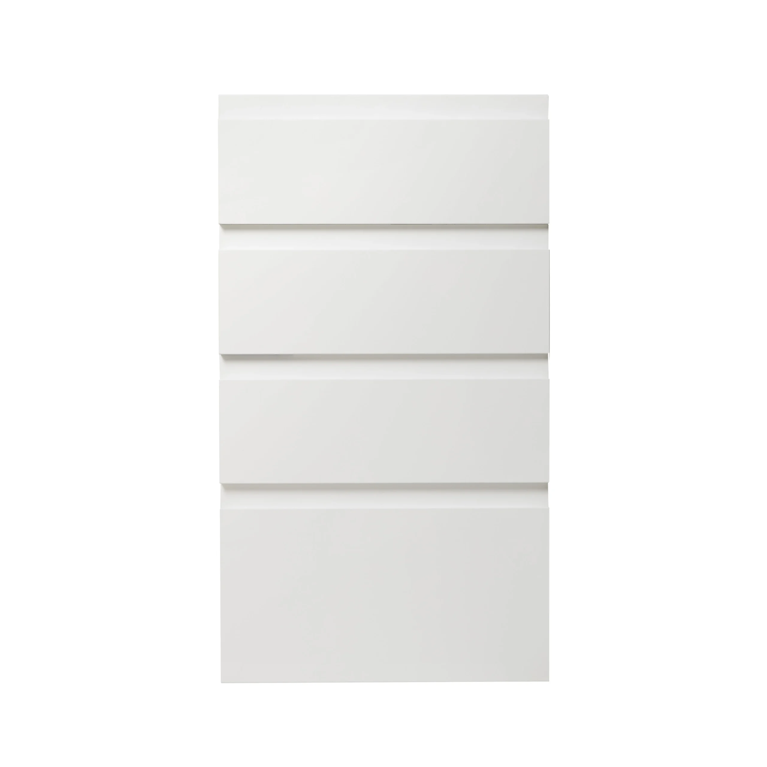 GoodHome Garcinia Gloss White Integrated Handle Drawer Front (W)400mm, Pack Of 4 3 GoodHome Garcinia Gloss White Integrated Handle Drawer Front (W)400mm, Pack Of 4
