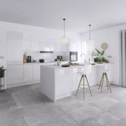 GoodHome Garcinia Gloss White Integrated Handle Tall Wall Cabinet Door (W)150mm (H)895mm (T)19mm -Prime Kitchen goodhome garcinia gloss white integrated handle tall wall cabinet door w 150mm h 895mm t 19mm3663602650911 20i