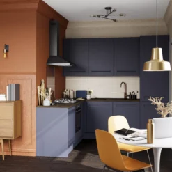 GoodHome Garcinia Matt Navy Blue Integrated Handle Shaker 70:30 Larder Cabinet Door (W)300mm (H)1287mm (T)20mm -Prime Kitchen goodhome garcinia matt navy blue integrated handle shaker 70 30 larder cabinet door w 300mm h 1287mm t 20mm5059340128917 02i