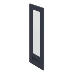 GoodHome Garcinia Matt Navy Blue Integrated Handle Shaker Tall Glazed Cabinet Door (W)300mm (H)895mm (T)20mm -Prime Kitchen goodhome garcinia matt navy blue integrated handle shaker tall glazed cabinet door w 300mm h 895mm t 20mm5059340129099 02c