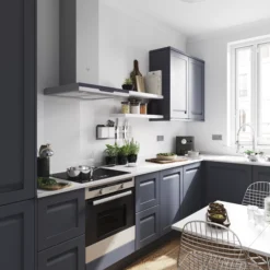 GoodHome Garcinia Matt Navy Blue Shaker Drawer Front, Bridging Door & Bi Fold Door, (W)500mm (H)356mm (T)20mm -Prime Kitchen goodhome garcinia matt navy blue shaker drawer front bridging door bi fold door w 500mm h 356mm t 20mm5059340129136 21i