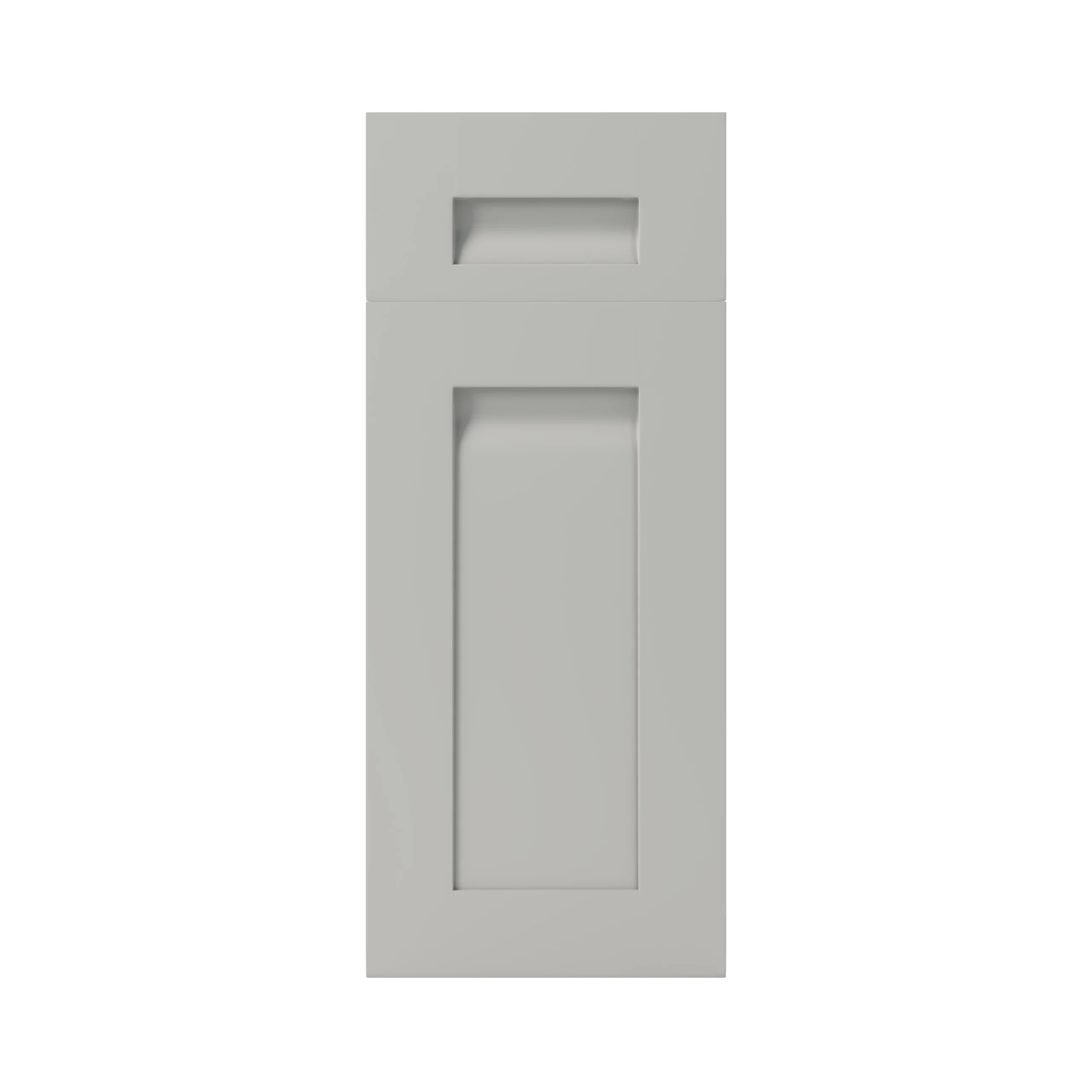 GoodHome Garcinia Matt Stone Integrated Handle Shaker Drawerline Cabinet Door, (W)300mm (H)715mm (T)20mm 3 GoodHome Garcinia Matt Stone Integrated Handle Shaker Drawerline Cabinet Door, (W)300mm (H)715mm (T)20mm