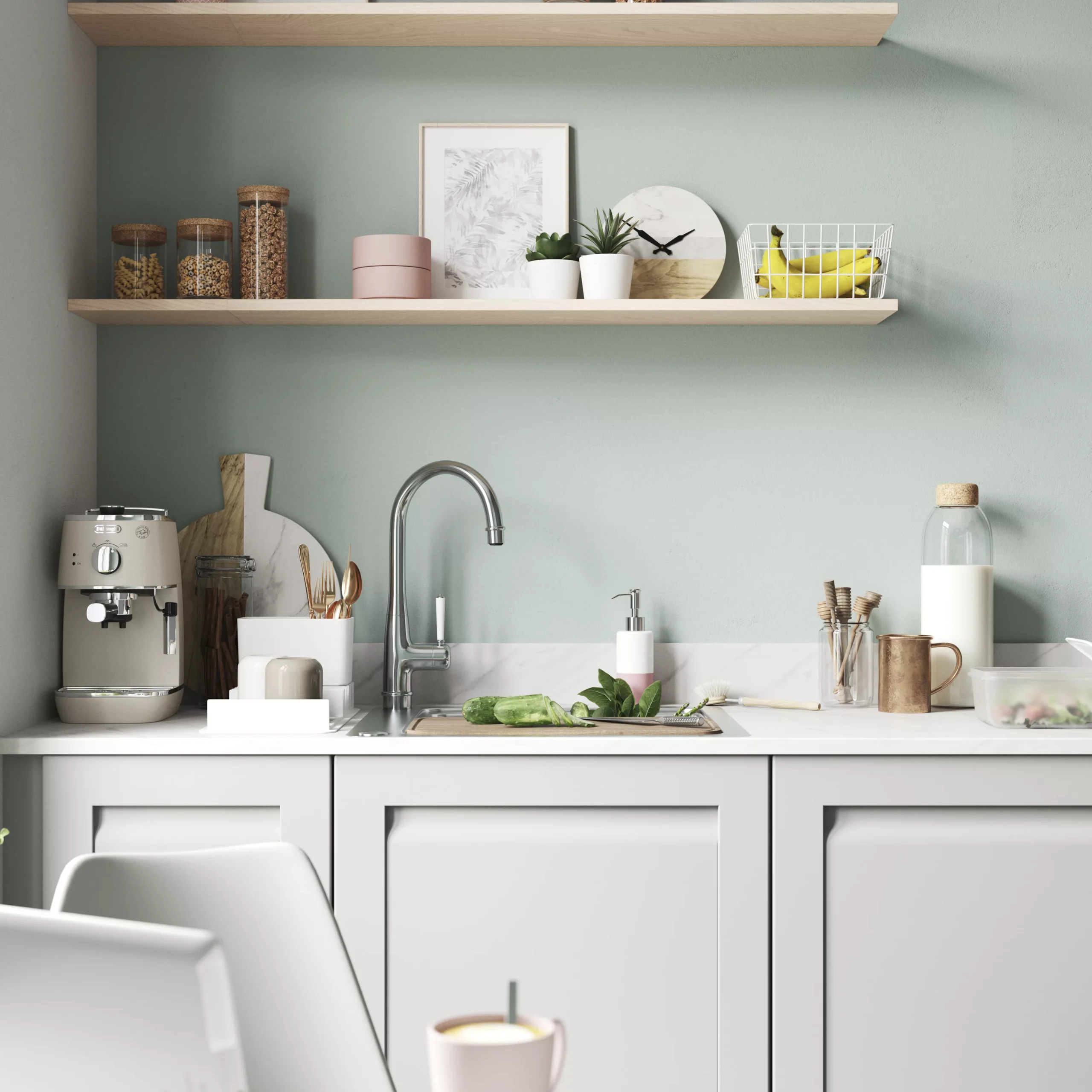 GoodHome Garcinia Matt Stone Integrated Handle Shaker Drawerline Cabinet Door, (W)300mm (H)715mm (T)20mm 8 GoodHome Garcinia Matt Stone Integrated Handle Shaker Drawerline Cabinet Door, (W)300mm (H)715mm (T)20mm - Image 6