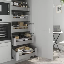 GoodHome Garcinia Matt Stone Integrated Handle Shaker Tall Wall Cabinet Door (W)600mm (H)895mm (T)20mm -Prime Kitchen goodhome garcinia matt stone integrated handle shaker tall wall cabinet door w 600mm h 895mm t 20mm3663602479161 04i