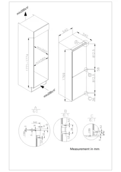 GoodHome GHBI5050FFUK 50:50 Classic Integrated Automatic Defrost Fridge Freezer - White 9 GoodHome GHBI5050FFUK 50:50 Classic Integrated Automatic Defrost Fridge Freezer - White -Prime Kitchen goodhome ghbi5050ffuk 50 50 classic integrated automatic defrost fridge freezer white5059340169545 01t