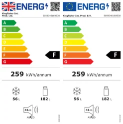 GoodHome GHBI7030FFUK 70:30 Classic Integrated Automatic Defrost Fridge Freezer - White -Prime Kitchen goodhome ghbi7030ffuk 70 30 classic integrated automatic defrost fridge freezer white5059340169538 EUP EN