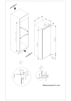 GoodHome GHUKBITF Integrated Fridge - Gloss White -Prime Kitchen goodhome ghukbitf integrated fridge gloss white5059340169491 01t