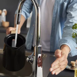 GoodHome Guntur Chrome-plated Kitchen Side Lever Pull Out Sensor Tap -Prime Kitchen goodhome guntur chrome plated kitchen side lever pull out sensor tap5059340452524 06i