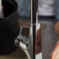 GoodHome Guntur Chrome-plated Kitchen Side Lever Sensor Tap -Prime Kitchen goodhome guntur chrome plated kitchen side lever sensor tap5059340452531 04i