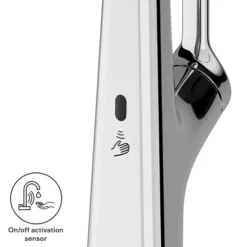 GoodHome Guntur Chrome-plated Kitchen Side Lever Sensor Tap -Prime Kitchen goodhome guntur chrome plated kitchen side lever sensor tap5059340452531 73c EN