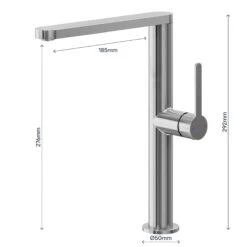 GoodHome Havarti Stainless Steel Effect Kitchen Side Lever Tap -Prime Kitchen goodhome havarti stainless steel effect kitchen side lever tap5059340452906 02t