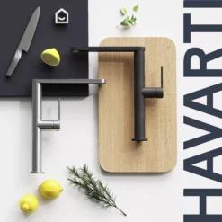 GoodHome Havarti Stainless Steel Effect Kitchen Side Lever Tap -Prime Kitchen goodhome havarti stainless steel effect kitchen side lever tap5059340452906 46i