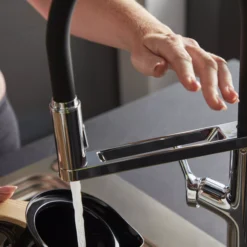 GoodHome Horopito Chrome-plated Kitchen Spring Neck Sensor Tap -Prime Kitchen goodhome horopito chrome plated kitchen spring neck sensor tap5059340452555 05i 1