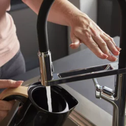 GoodHome Horopito Chrome-plated Kitchen Spring Neck Sensor Tap -Prime Kitchen goodhome horopito chrome plated kitchen spring neck sensor tap5059340452555 06i 1