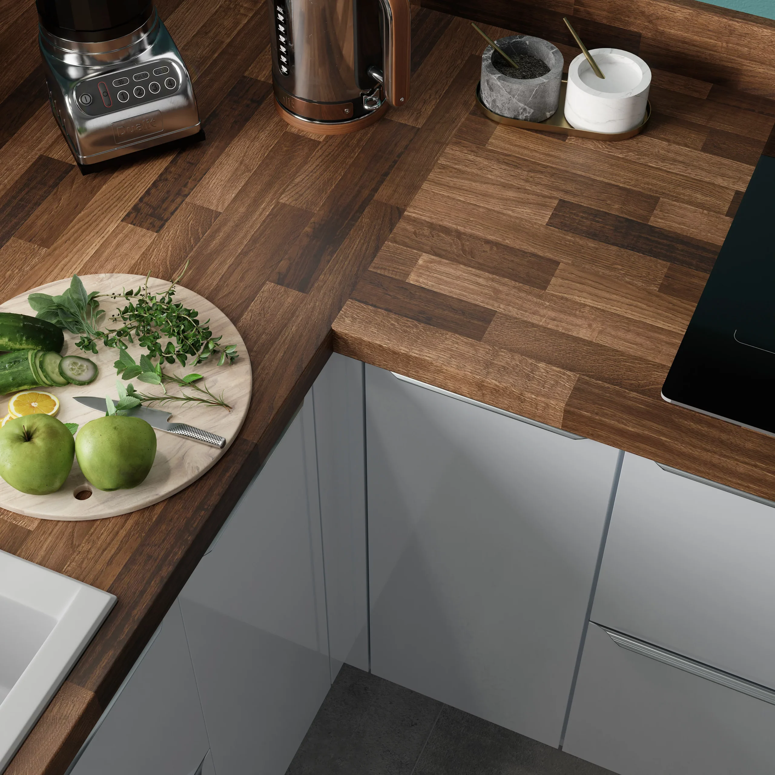 GoodHome KALA Walnut Effect Brown Worktop Edging Strip, (L)3m 5 GoodHome KALA Walnut Effect Brown Worktop Edging Strip, (L)3m - Image 3