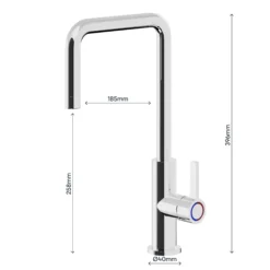 GoodHome Kamut Chrome Effect Chrome-plated Kitchen Side Lever Tap -Prime Kitchen goodhome kamut chrome effect chrome plated kitchen side lever tap5059340452623 02t