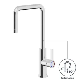 GoodHome Kamut Chrome Effect Chrome-plated Kitchen Side Lever Tap -Prime Kitchen goodhome kamut chrome effect chrome plated kitchen side lever tap5059340452623 71c EN