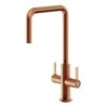 GoodHome Kamut Copper Effect Kitchen Twin Lever Tap 2 GoodHome Kamut Copper Effect Kitchen Twin Lever Tap -Prime Kitchen goodhome kamut copper effect kitchen twin lever tap5059340452692 01c