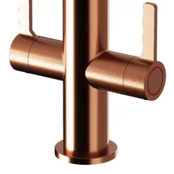 GoodHome Kamut Copper Effect Kitchen Twin Lever Tap -Prime Kitchen goodhome kamut copper effect kitchen twin lever tap5059340452692 37c