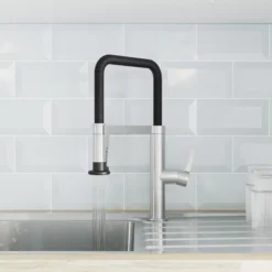 GoodHome Kamut Stainless Steel Effect Kitchen Side Lever Spring Neck Tap 17 GoodHome Kamut Stainless Steel Effect Kitchen Side Lever Spring Neck Tap -Prime Kitchen goodhome kamut stainless steel effect kitchen side lever spring neck tap5059340504421 04i