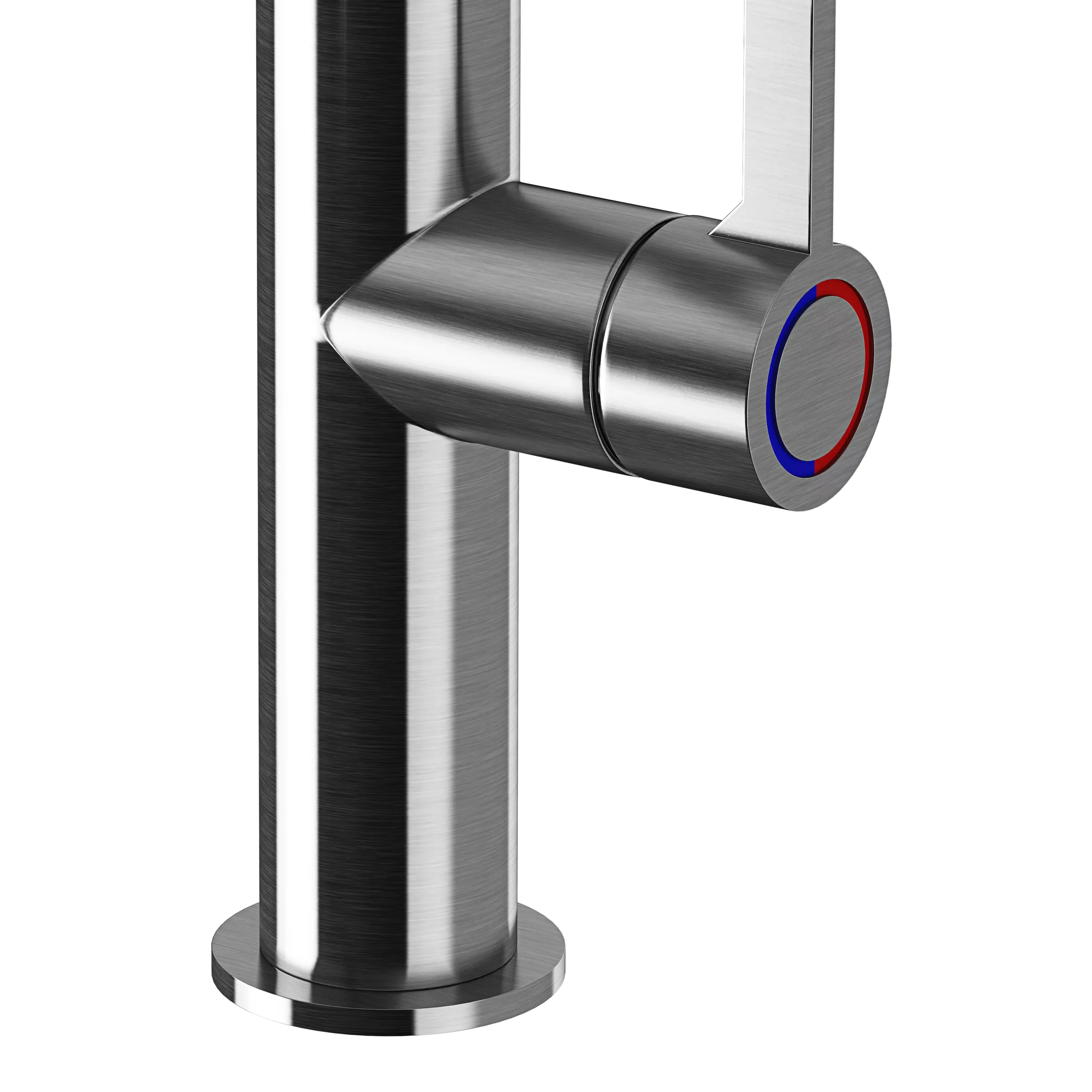 GoodHome Kamut Stainless Steel Effect Kitchen Side Lever Spring Neck Tap 11 GoodHome Kamut Stainless Steel Effect Kitchen Side Lever Spring Neck Tap - Image 9