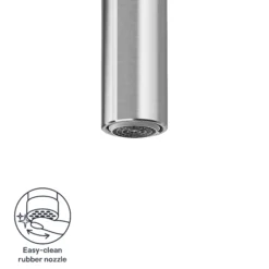 GoodHome Kamut Stainless Steel Effect Kitchen Twin Lever Tap -Prime Kitchen goodhome kamut stainless steel effect kitchen twin lever tap5059340452678 72c EN