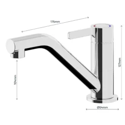 GoodHome Kawa Chrome-plated Kitchen Top Lever Tap -Prime Kitchen goodhome kawa chrome plated kitchen top lever tap5059340452562 02t