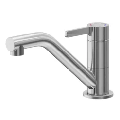 GoodHome Kawa Stainless Steel Effect Kitchen Top Lever Tap