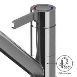 GoodHome Kawa Stainless Steel Effect Kitchen Top Lever Tap -Prime Kitchen goodhome kawa stainless steel effect kitchen top lever tap5059340452579 71c EN