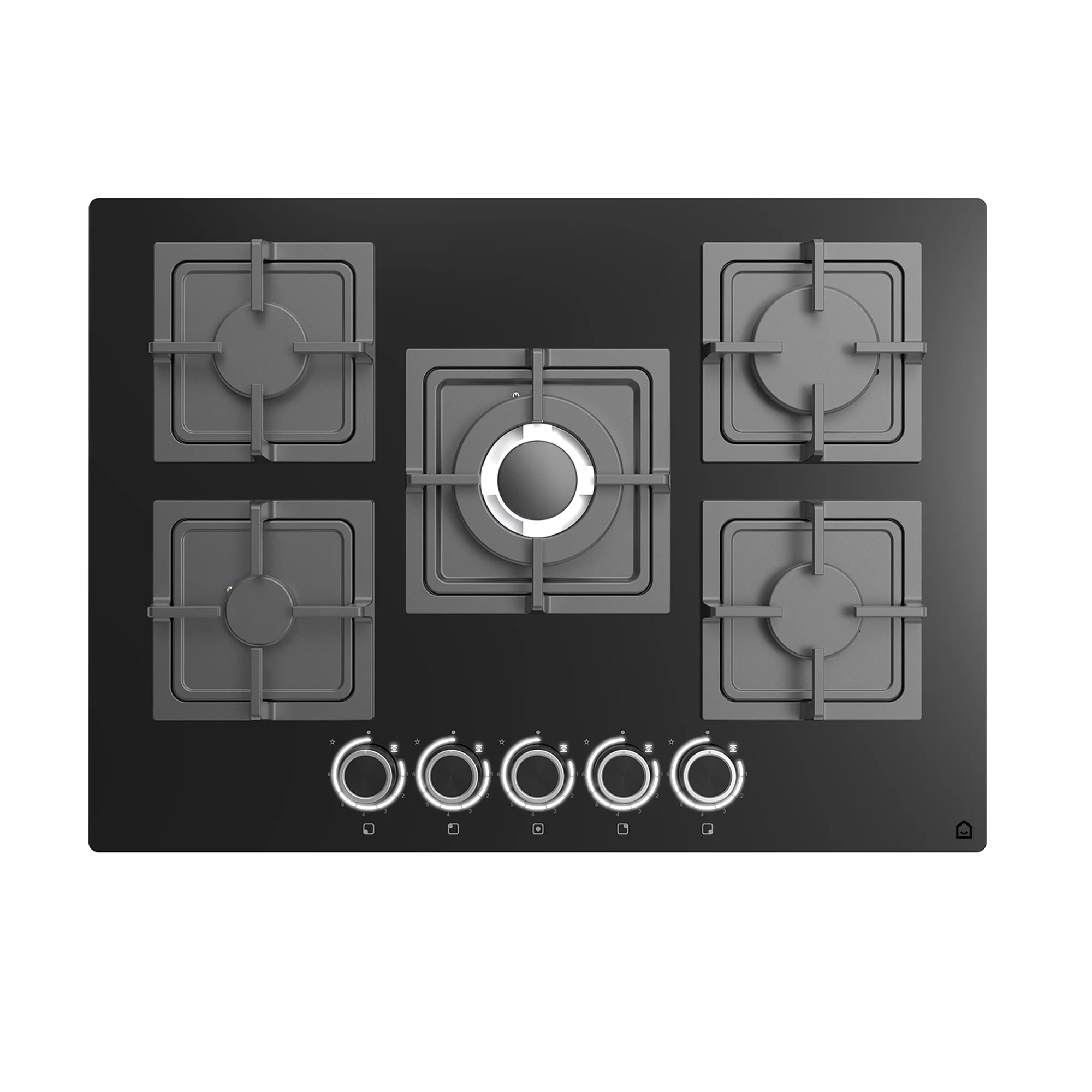 GoodHome Linksense GH78GASLK 70cm Gas Hob - Black 3 GoodHome Linksense GH78GASLK 70cm Gas Hob - Black