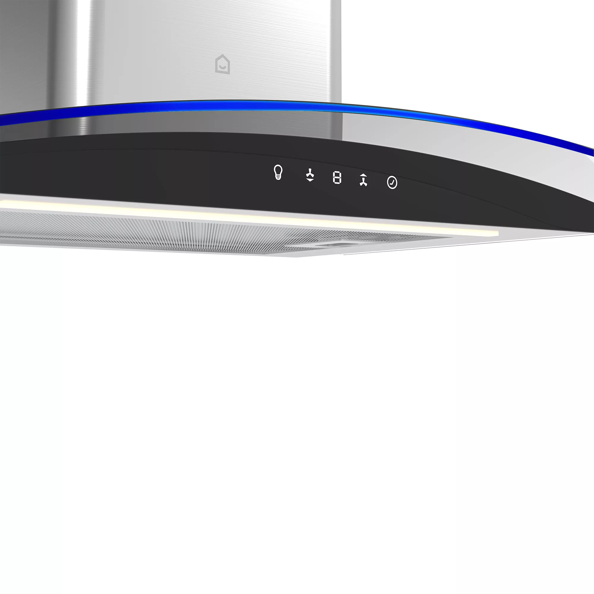 GoodHome LinkSense GHCG60LKSS Glass Curved Cooker Hood (W)59.8cm 6 GoodHome LinkSense GHCG60LKSS Glass Curved Cooker Hood (W)59.8cm - Image 4