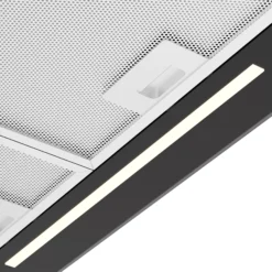 GoodHome LinkSense GHCH60LKBL Black Steel & Glass Chimney Cooker Hood (W)59.8cm - Black -Prime Kitchen goodhome linksense ghch60lkbl black steel glass chimney cooker hood w 59 8cm black5059340446134 38c