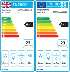 GoodHome LinkSense GHCH60LKBL Black Steel & Glass Chimney Cooker Hood (W)59.8cm - Black -Prime Kitchen goodhome linksense ghch60lkbl black steel glass chimney cooker hood w 59 8cm black5059340446134 EUP EN