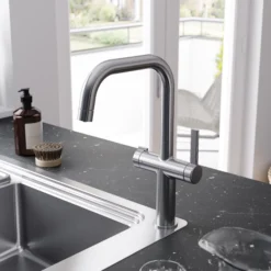 GoodHome Loreli Stainless Steel Effect Filter Tap -Prime Kitchen goodhome loreli stainless steel effect filter tap5059340452494 01i 1