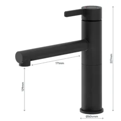 GoodHome Morita Black Graphite Effect Kitchen Top Lever Tap 22 GoodHome Morita Black Graphite Effect Kitchen Top Lever Tap -Prime Kitchen goodhome morita black graphite effect kitchen top lever tap5059340452616 02t