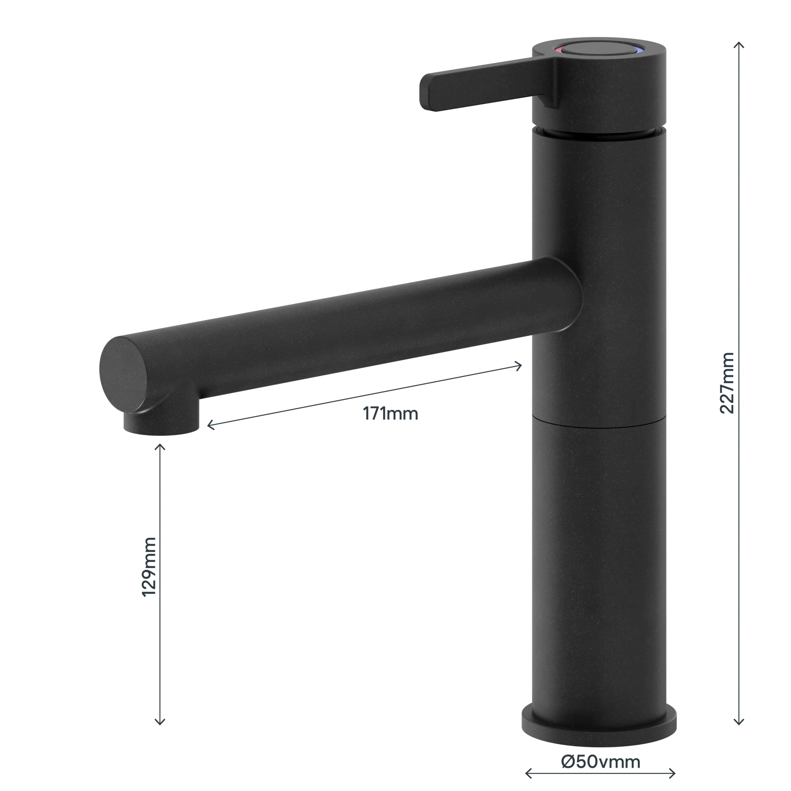 GoodHome Morita Black Graphite Effect Kitchen Top Lever Tap 10 GoodHome Morita Black Graphite Effect Kitchen Top Lever Tap - Image 8