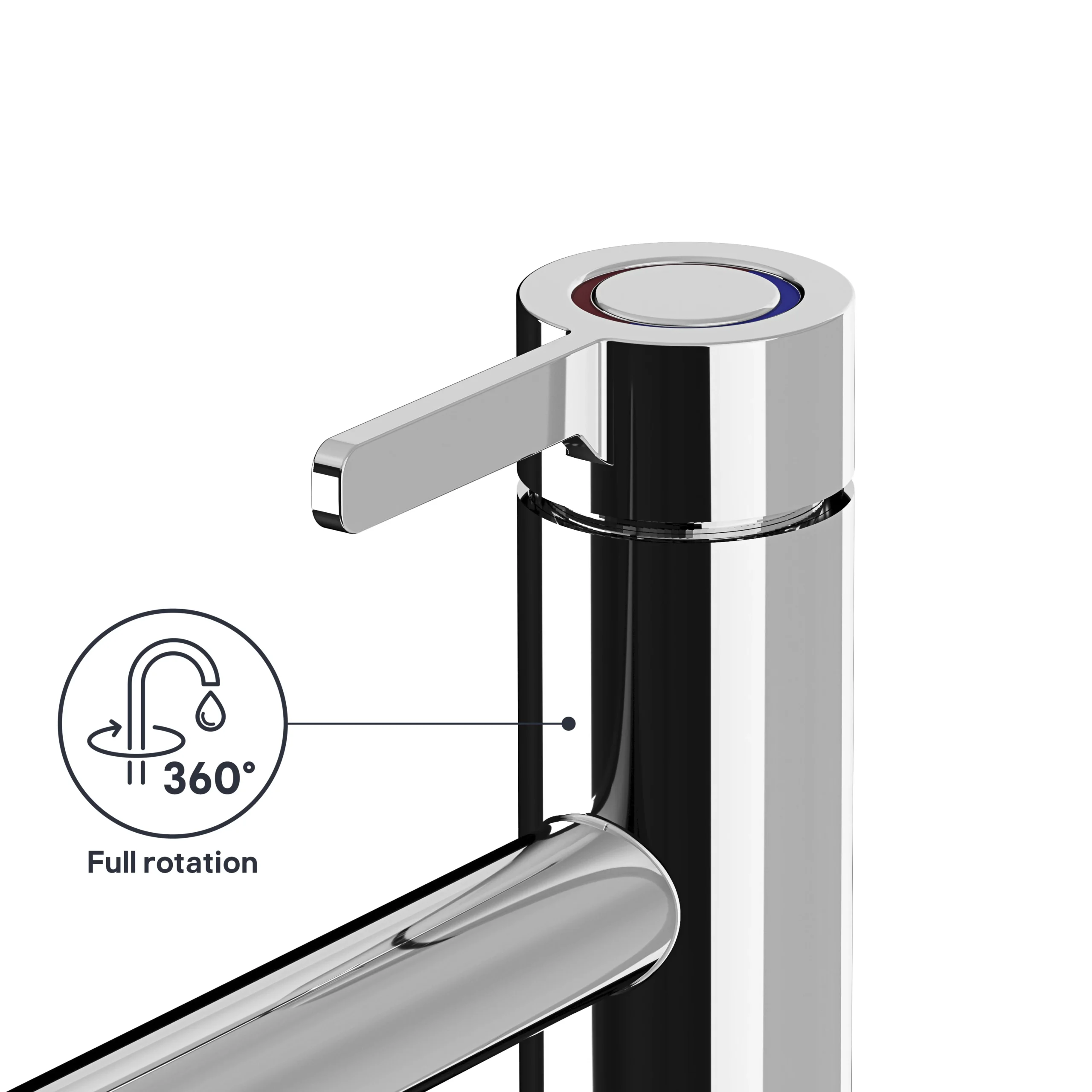 GoodHome Morita Chrome-plated Kitchen Top Lever Tap 7 GoodHome Morita Chrome-plated Kitchen Top Lever Tap - Image 5