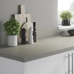 GoodHome Nepeta Grey Paper & Resin Back Panel, (H)6000mm (W)20000mm (T)3mm -Prime Kitchen goodhome nepeta grey paper resin back panel h 6000mm w 20000mm t 3mm3663602636380 21i