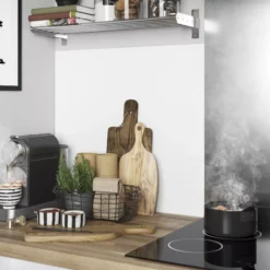 GoodHome Nepeta White Geometric / Smooth Paper & Resin Back Panel, (H)6000mm (W)18000mm (T)3mm -Prime Kitchen goodhome nepeta white geometric smooth paper resin back panel h 6000mm w 18000mm t 3mm3663602636311 22i