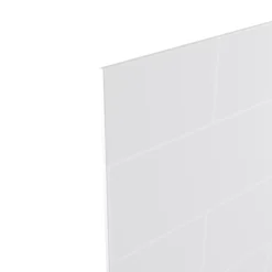 GoodHome Nepeta White / Tile Paper & Resin Back Panel, (H)6000mm (W)20000mm (T)3mm -Prime Kitchen goodhome nepeta white tile paper resin back panel h 6000mm w 20000mm t 3mm3663602636366 01c