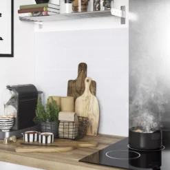 GoodHome Nepeta White / Tile Paper & Resin Back Panel, (H)6000mm (W)20000mm (T)3mm -Prime Kitchen goodhome nepeta white tile paper resin back panel h 6000mm w 20000mm t 3mm3663602636366 21i