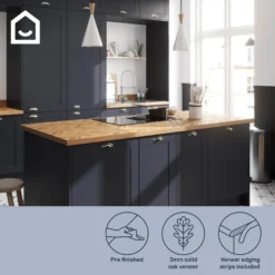 GoodHome Orin Chevron Solid Oak Upstand (L)3000mm -Prime Kitchen goodhome orin chevron solid oak upstand l 3000mm5059340794891 71i