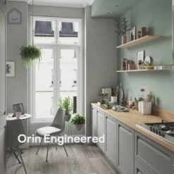 GoodHome Orin Light Solid Oak Upstand (L)3000mm -Prime Kitchen goodhome orin light solid oak upstand l 3000mm5059340795096 kfg EN