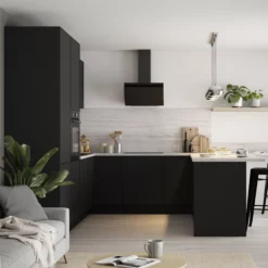 GoodHome Pasilla Matt Carbon Thin Frame Slab Tall End Panel (H)2190mm (W)570mm, Pair -Prime Kitchen goodhome pasilla matt carbon thin frame slab tall end panel h 2190mm w 570mm pair3663602474029 10i