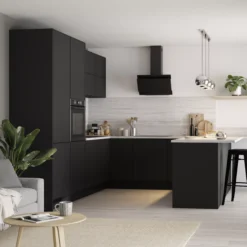 GoodHome Pasilla Matt Carbon Thin Frame Slab Tall End Panel (H)2190mm (W)570mm, Pair -Prime Kitchen goodhome pasilla matt carbon thin frame slab tall end panel h 2190mm w 570mm pair3663602474029 13i