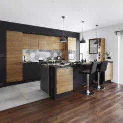 GoodHome Pasilla Matt Carbon Thin Frame Slab Tall End Panel (H)900mm (W)320mm -Prime Kitchen goodhome pasilla matt carbon thin frame slab tall end panel h 900mm w 320mm3663602474487 21i