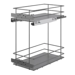 GoodHome Pebre Anthracite Soft Close Runners Pull Out Storage, (H)484mm (W)264mm -Prime Kitchen goodhome pebre anthracite soft close runners pull out storage h 484mm w 264mm3663602480150 01c