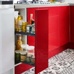 GoodHome Pebre Anthracite Soft Close Runners Pull Out Storage, (H)484mm (W)264mm -Prime Kitchen goodhome pebre anthracite soft close runners pull out storage h 484mm w 264mm3663602480150 04i bq