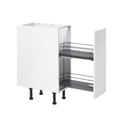 GoodHome Pebre Anthracite Soft Close Runners Pull Out Storage, (H)484mm (W)264mm -Prime Kitchen goodhome pebre anthracite soft close runners pull out storage h 484mm w 264mm3663602480150 23c bq