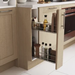 GoodHome Pebre Anthracite Soft Close Runners Pull Out Storage, (H)530mm (W)107mm -Prime Kitchen goodhome pebre anthracite soft close runners pull out storage h 530mm w 107mm3663602480143 03i